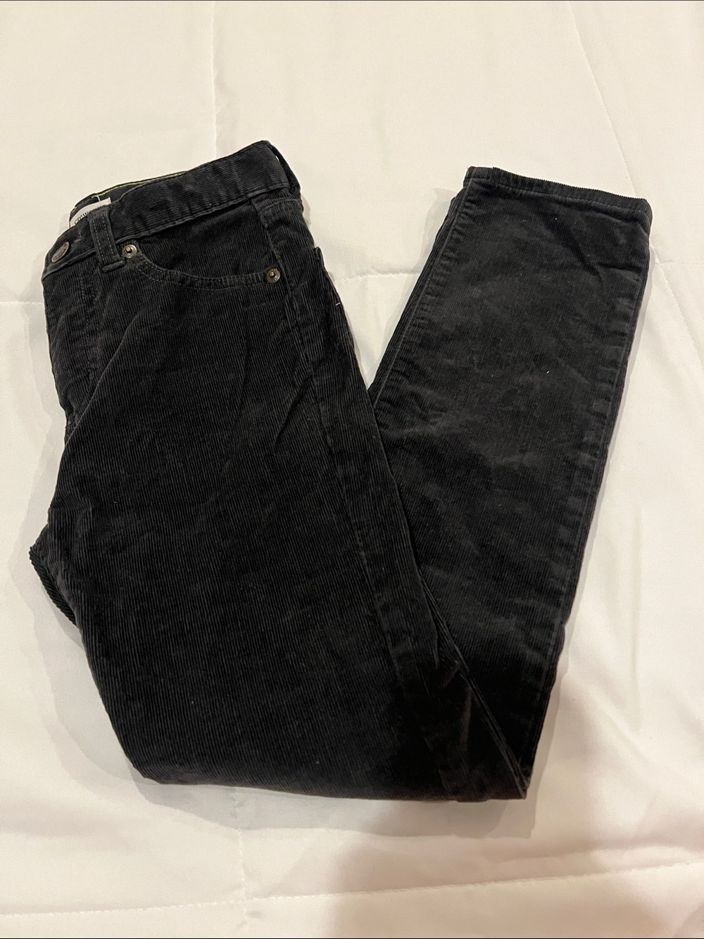 Crewcuts Black Corduroy Straight-Leg Pants